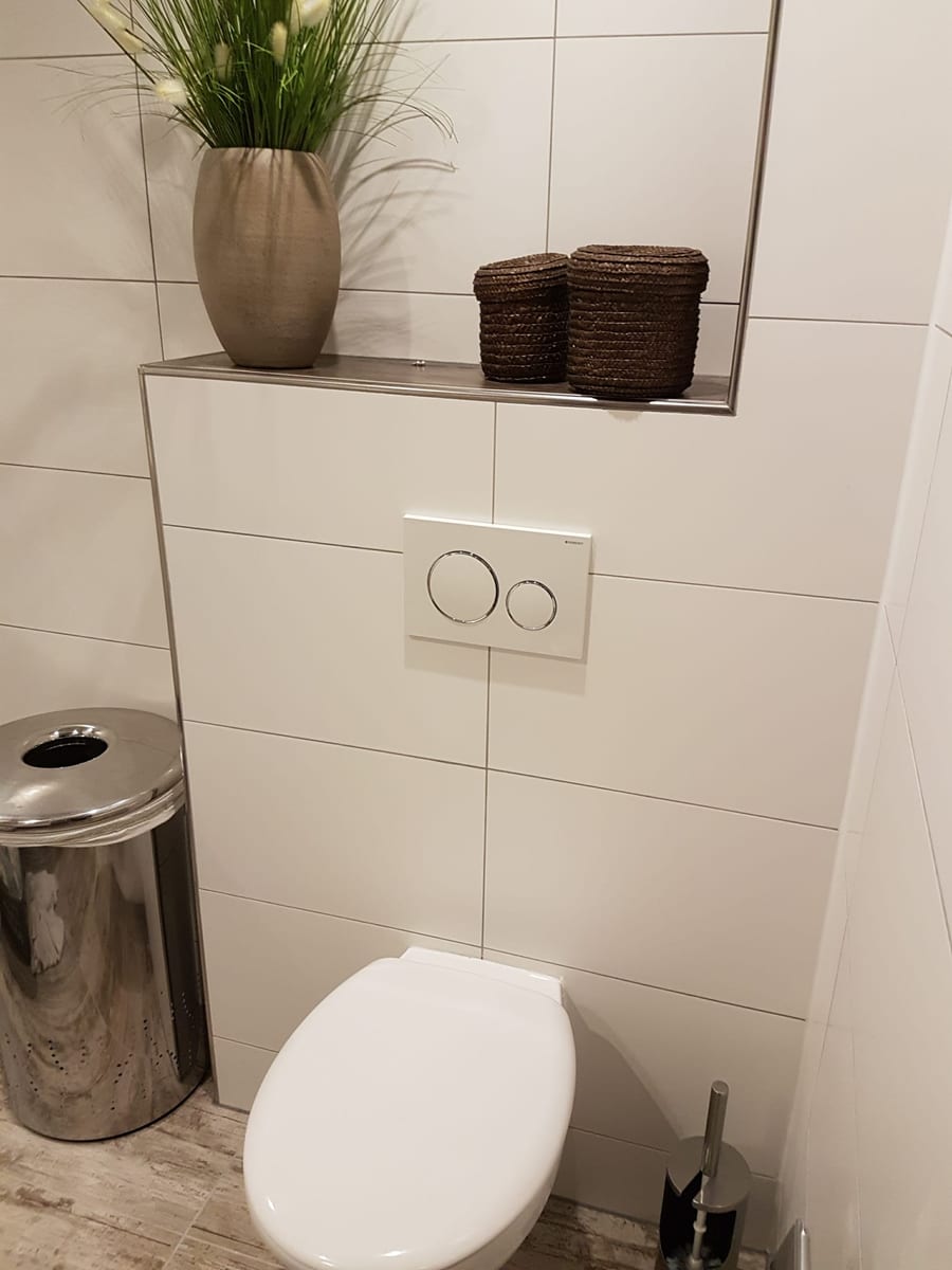 Badkamer Wit & Hout · na