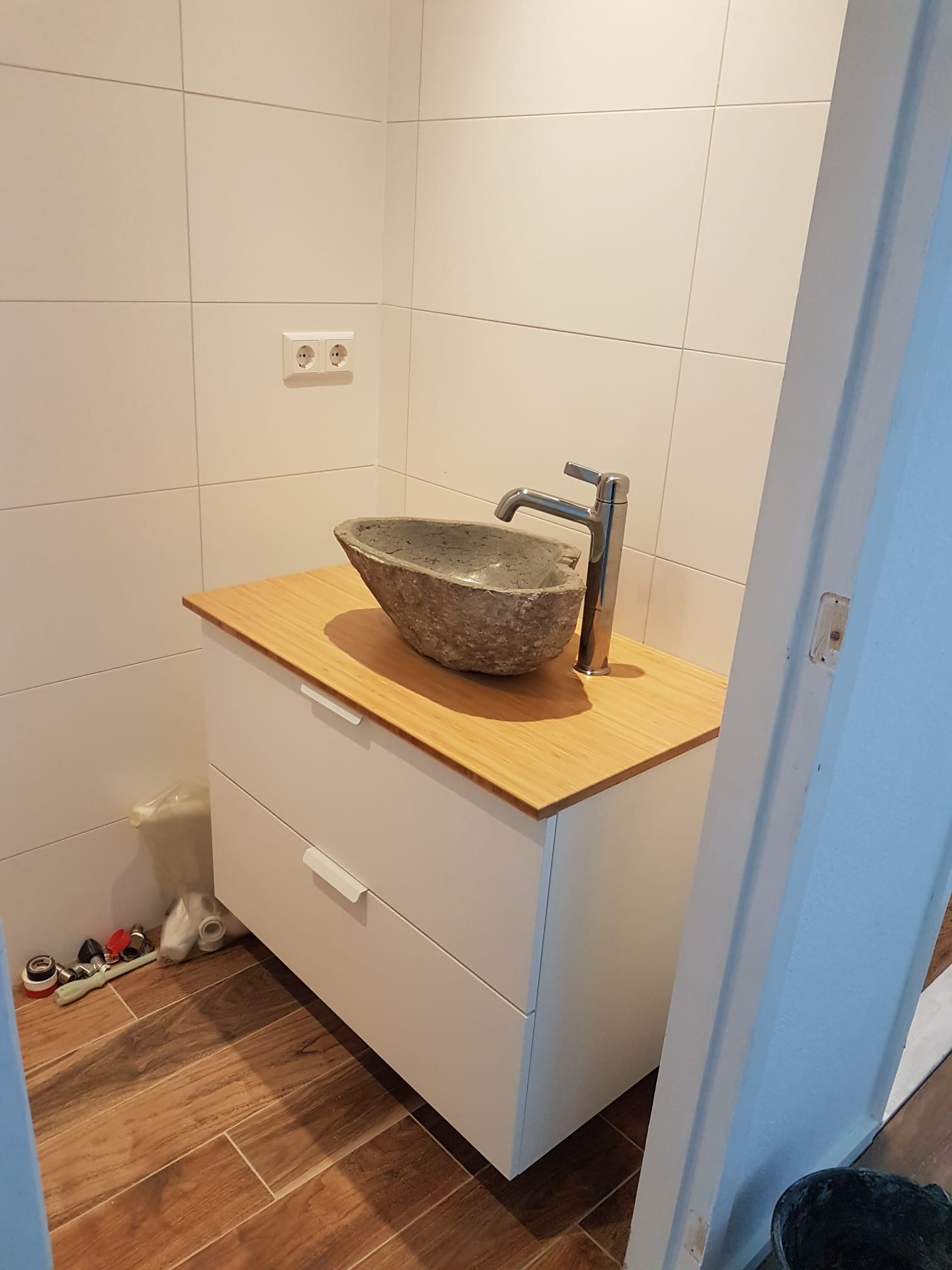 Badkamer Warm Hout · na