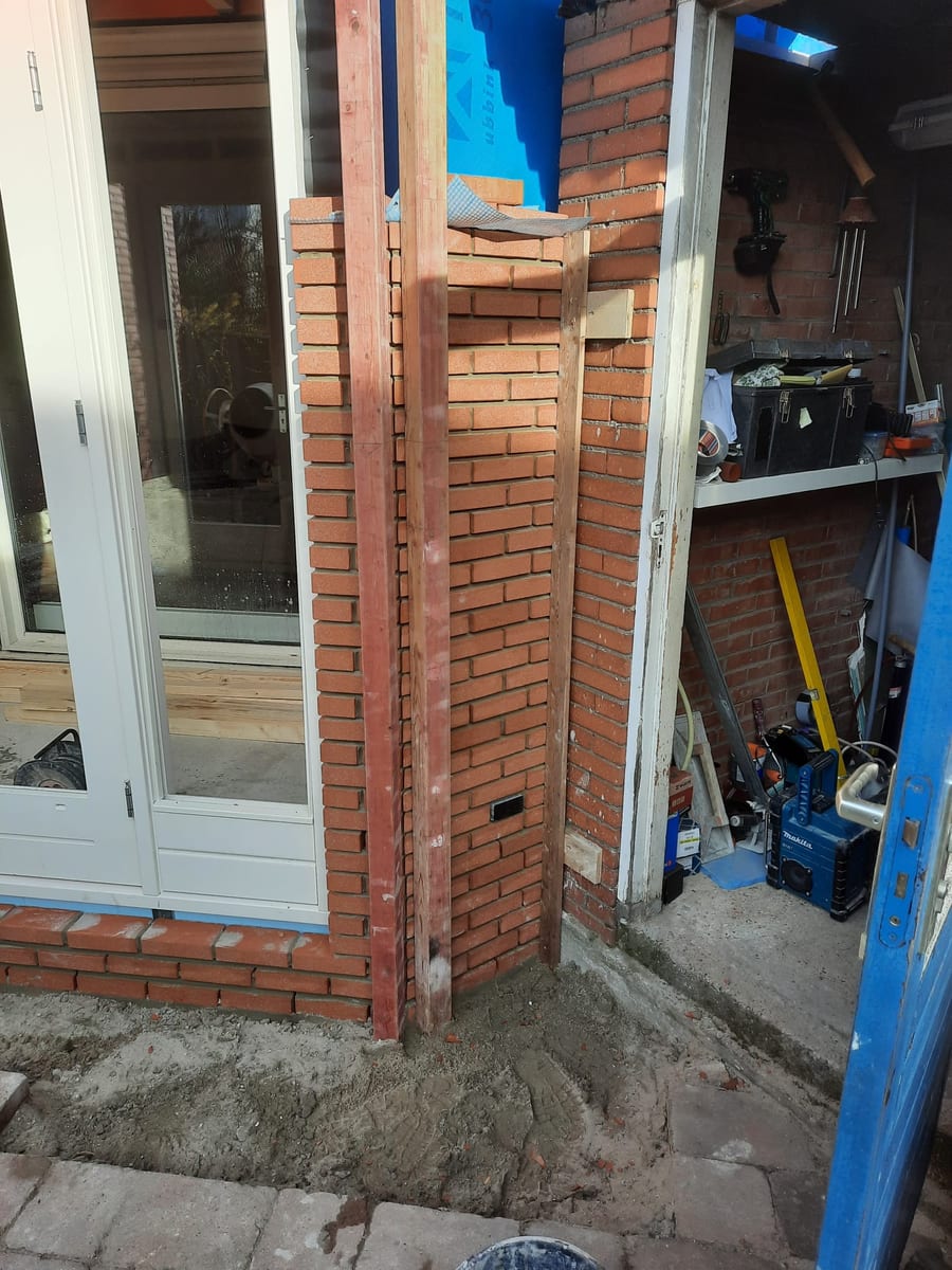 Aanbouw met Openslaande Deuren · tijdens