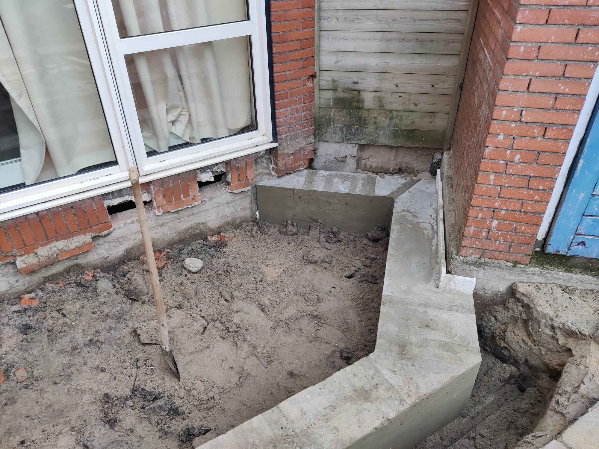 Aanbouw met Openslaande Deuren · tijdens