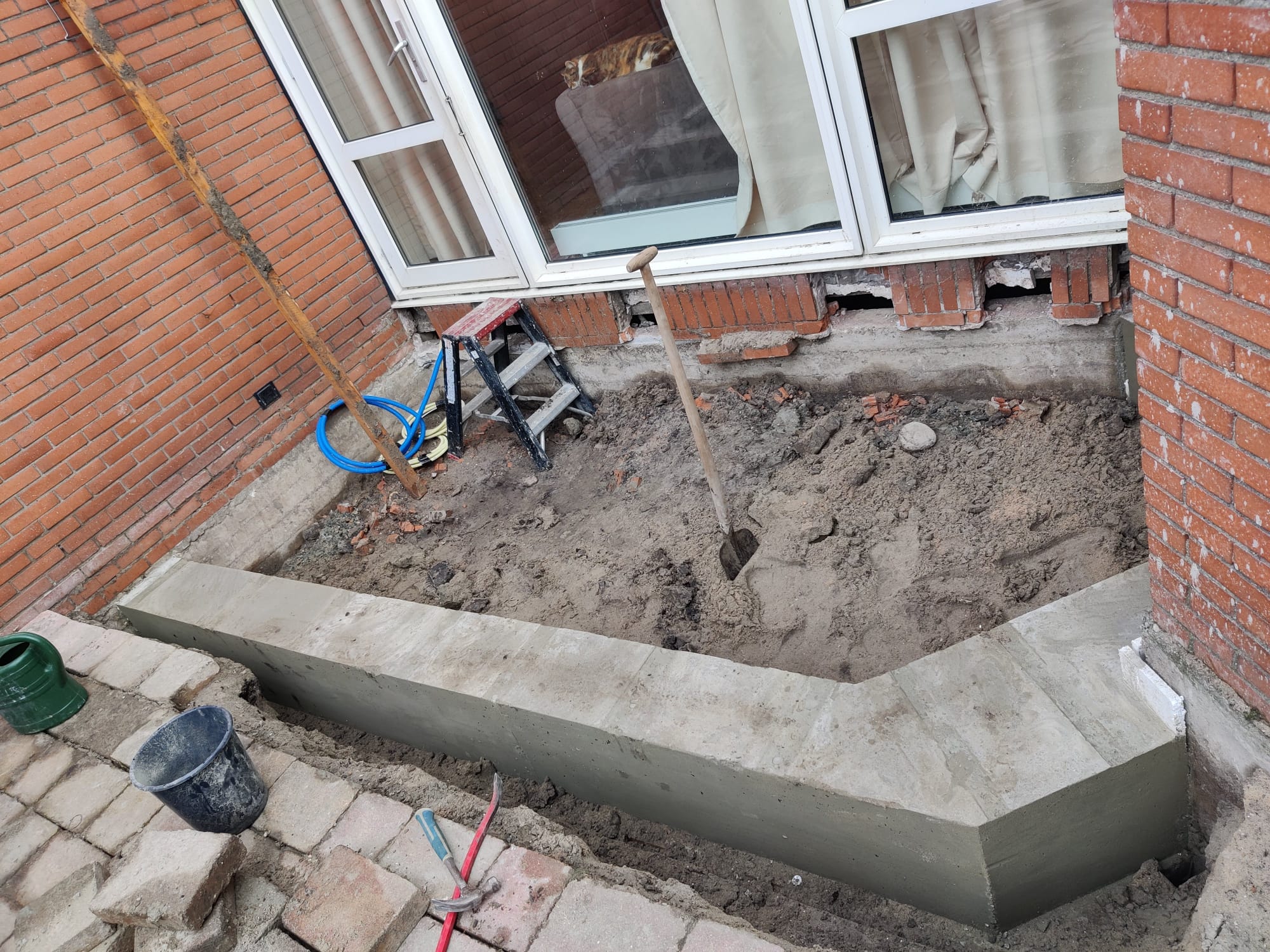 Aanbouw met Openslaande Deuren · tijdens