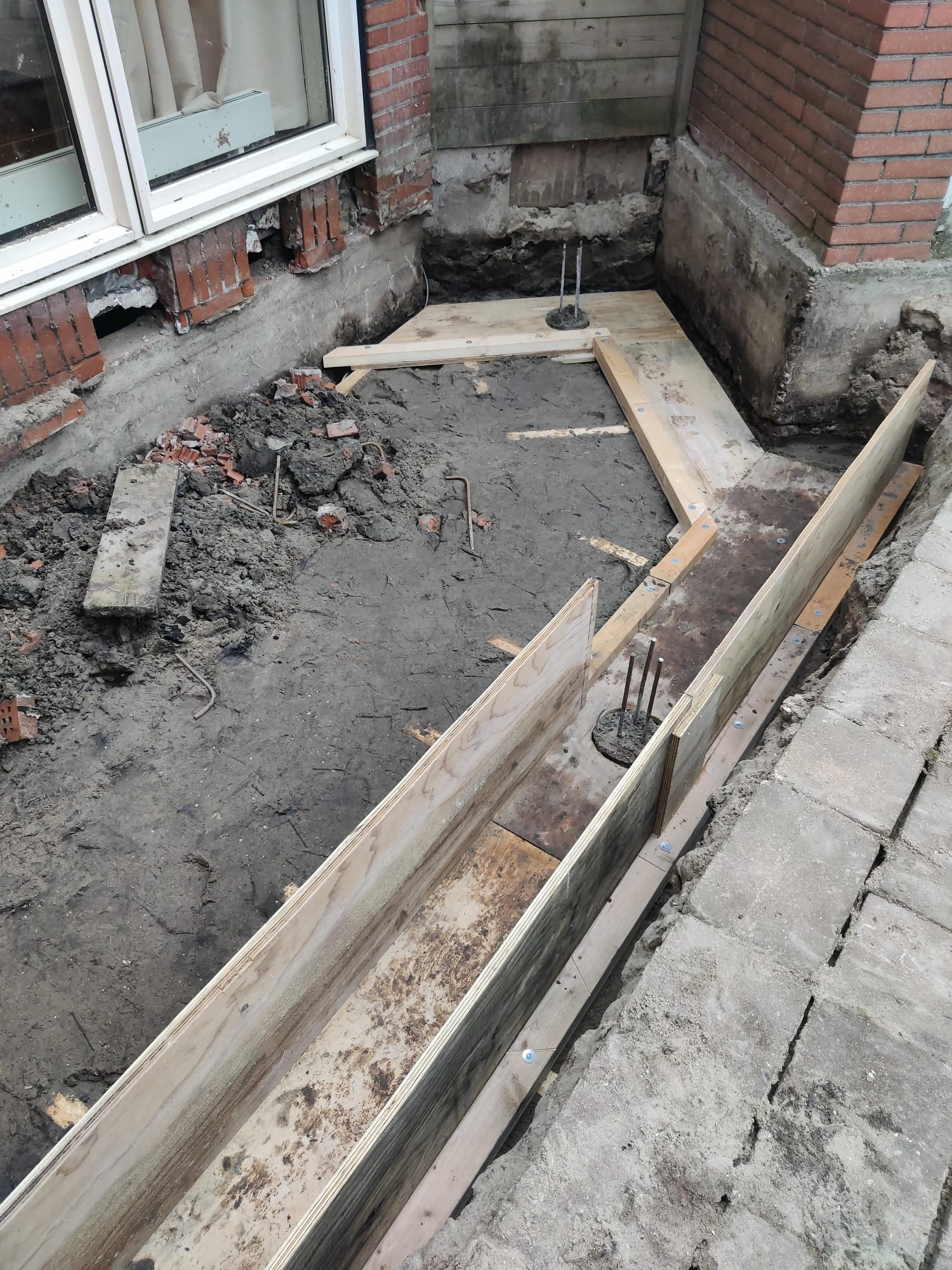 Aanbouw met Openslaande Deuren · tijdens