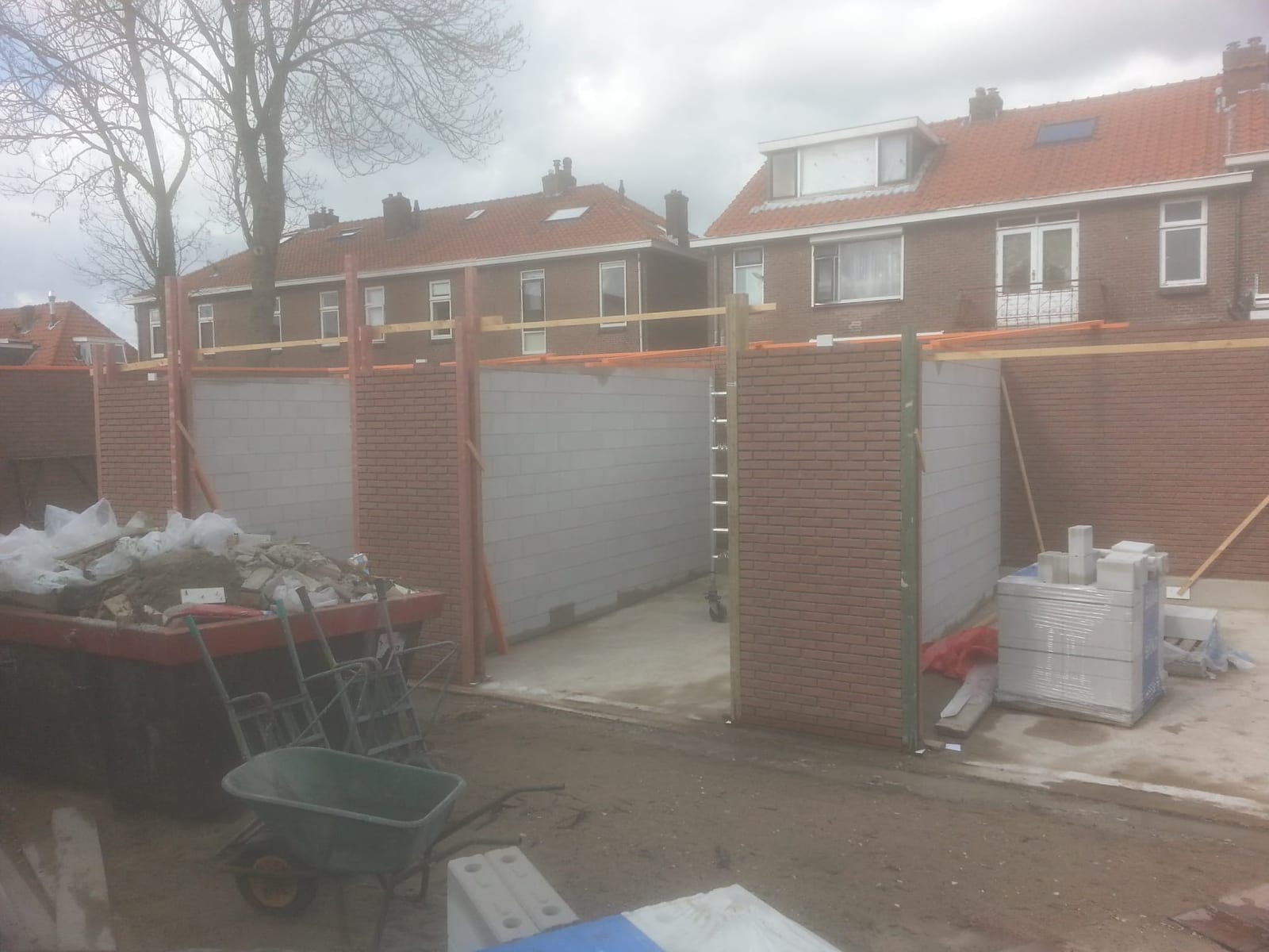 Garageboxen · tijdens